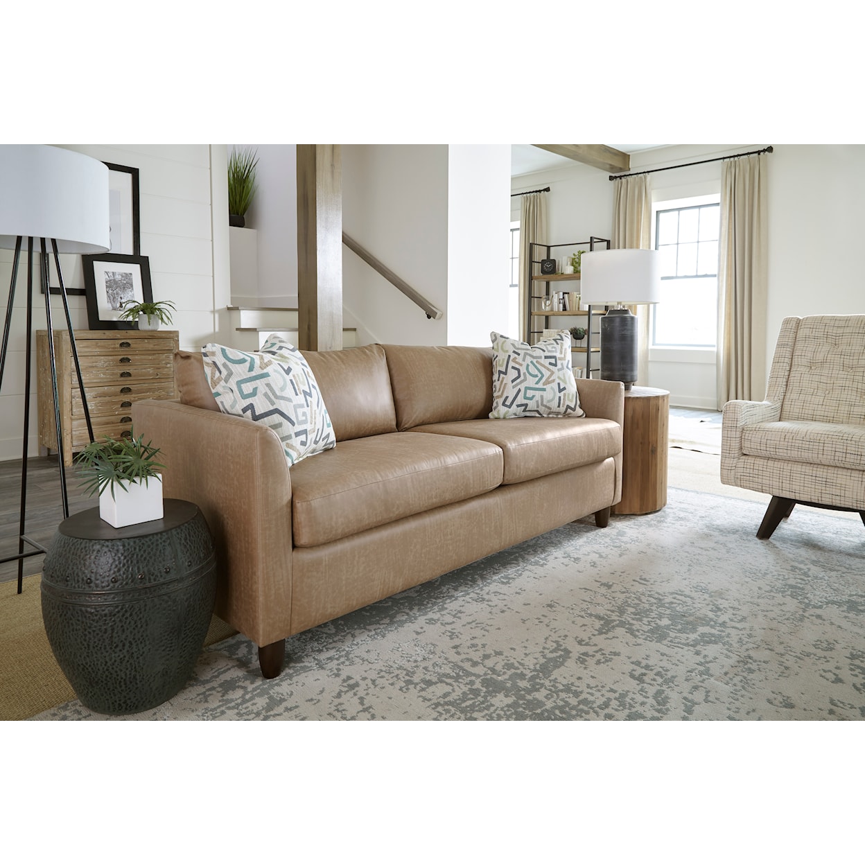 Best Home Furnishings Bayment Sofa w/ Queen Sleeper