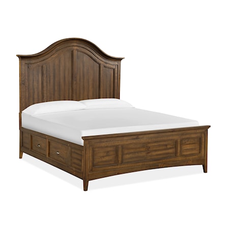 Queen Arched Storage Bed