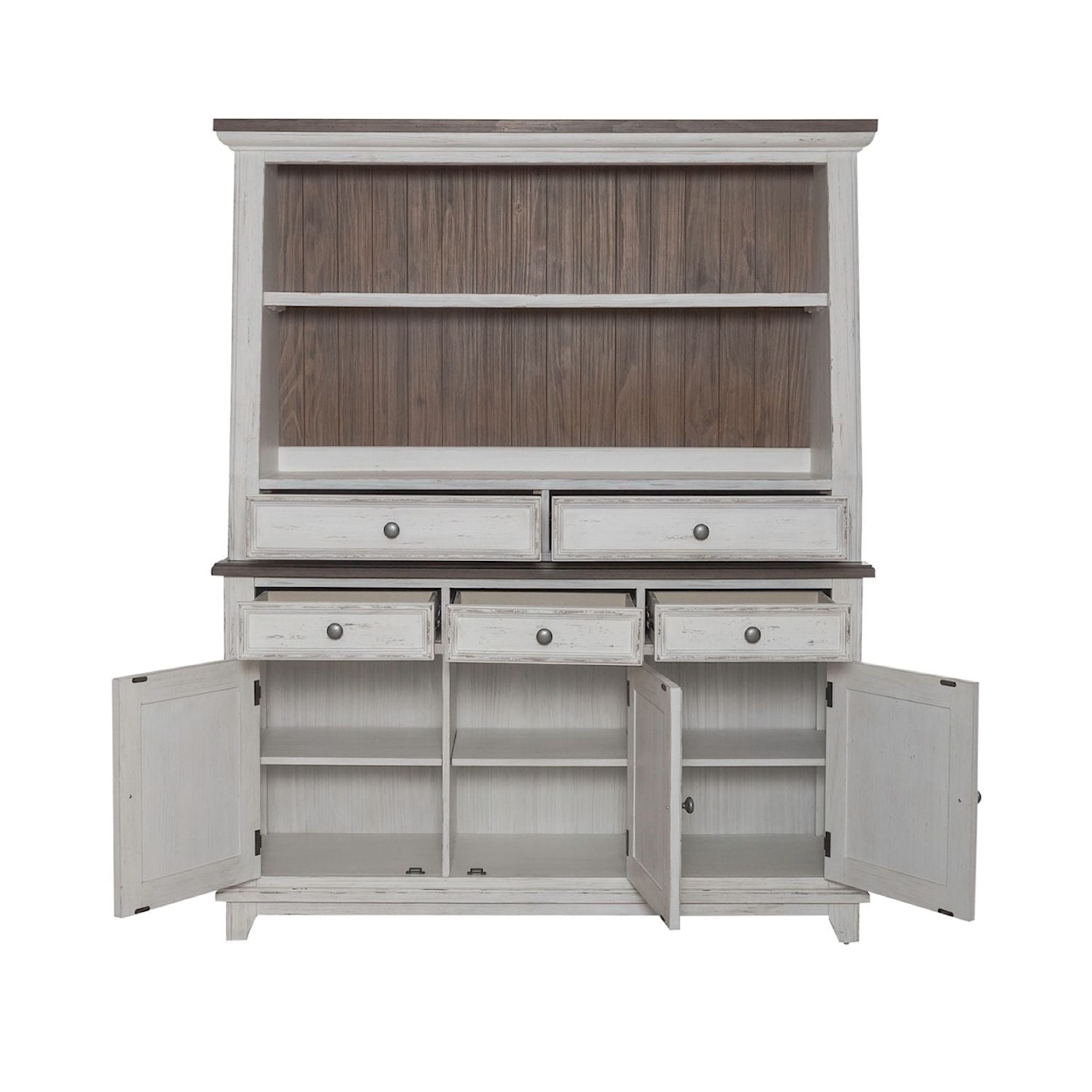 Liberty Furniture River Place 5-Drawer Server and Hutch