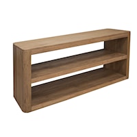 Contemporary Sofa Table with 2-Open Shelves