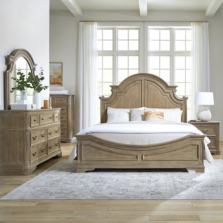 Queen Arched Panel Bed