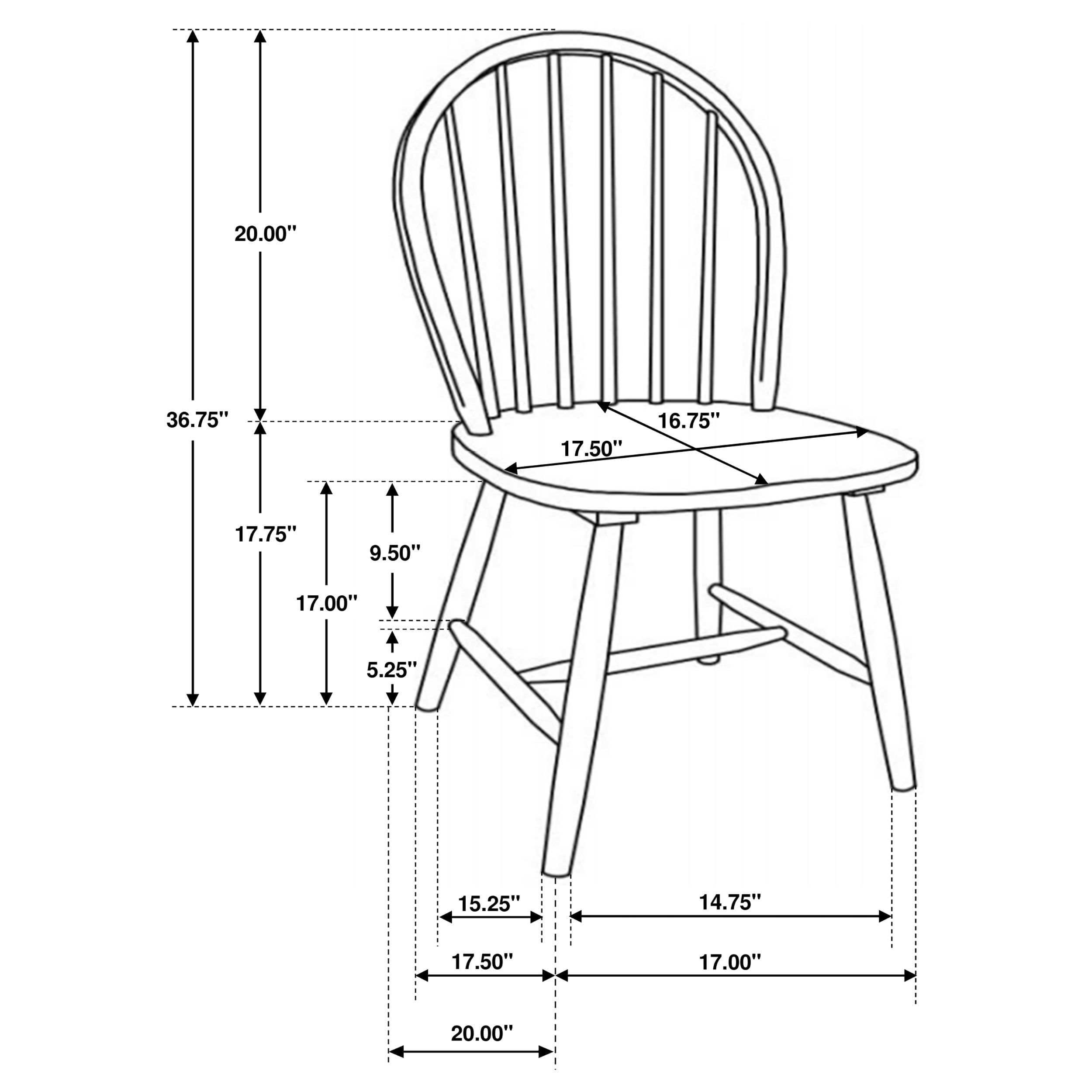 Coaster Cinder Cinder Wood Dining Side Chair