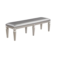 Glam Dining Bench with Upholstered Seat