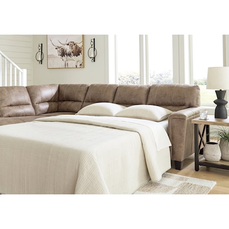 2-Piece Sectional w/ Sleeper and Chaise