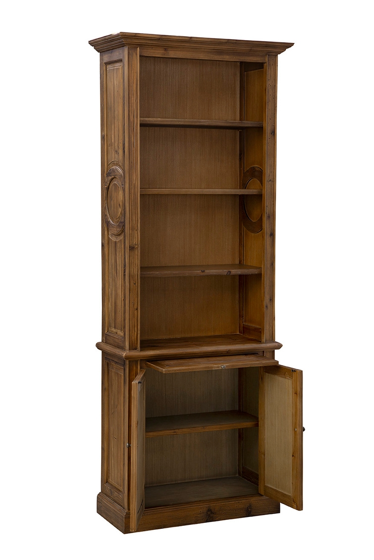 2-Door Cabinet with Open Shelving