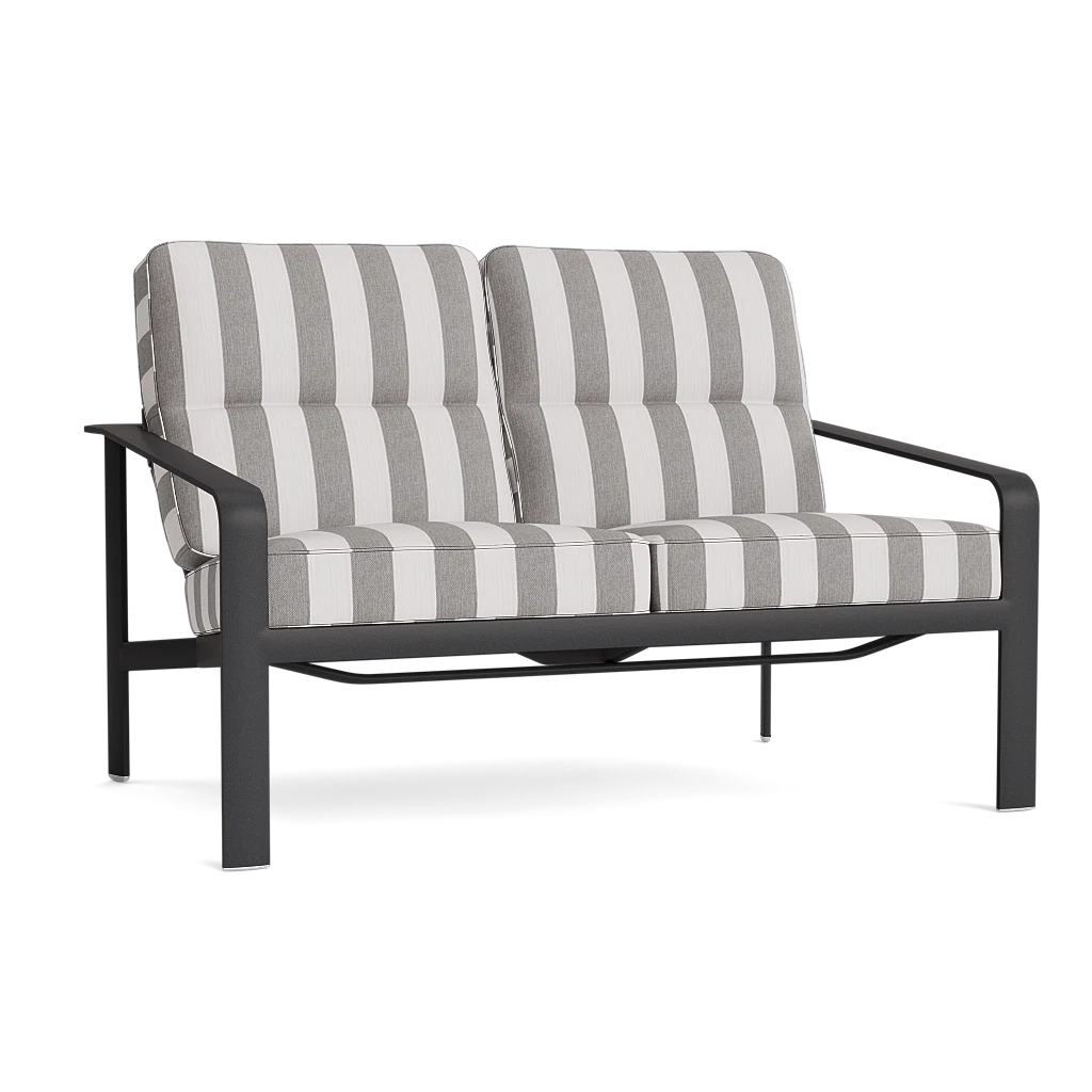 Cushioned Aluminum Strap Loveseat
