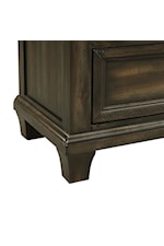 Elements International McCoy Cottage King Storage Bed with Dental Molding