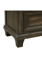 Elements International McCabe Traditional Queen Panel Bed with Footboard Drawers