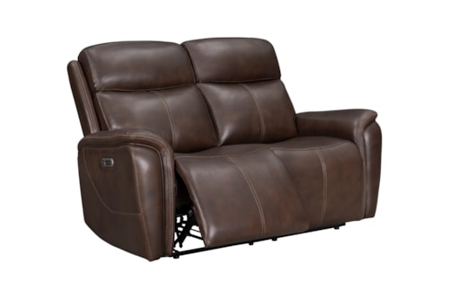 Casual Power Reclining Loveseat with Power Headrests