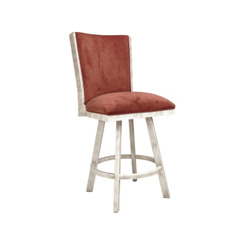 Humphrey Flat Swivel With Flex Back, No Arms Counter Stool With Welt