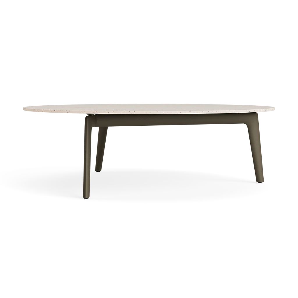 45" Round Stone-Top Coffee Table