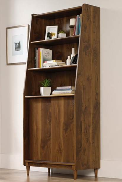 Mid-Century Modern Bookcase with Concealed Storage