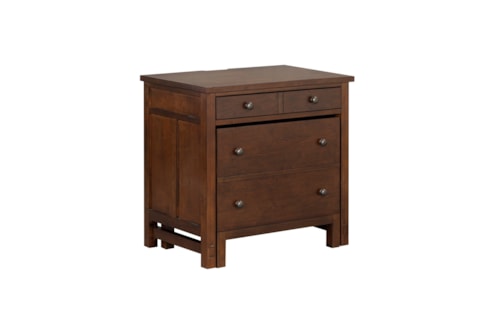 Transitional Nightstand with Stool