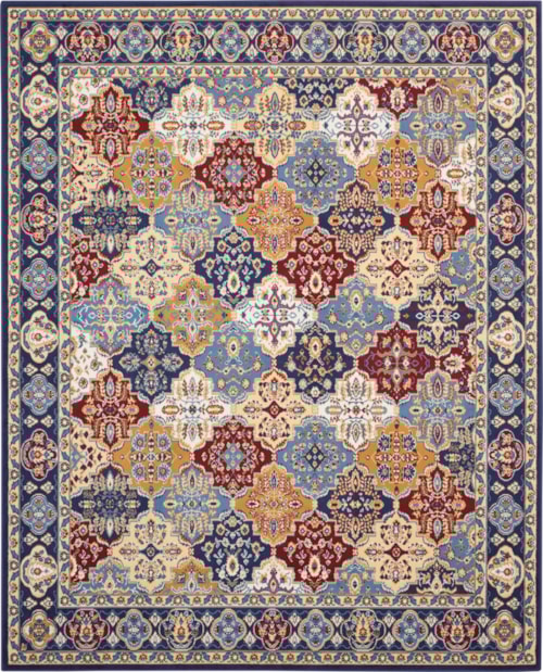 7'10" x 9'10" Multicolor Rectangle Rug