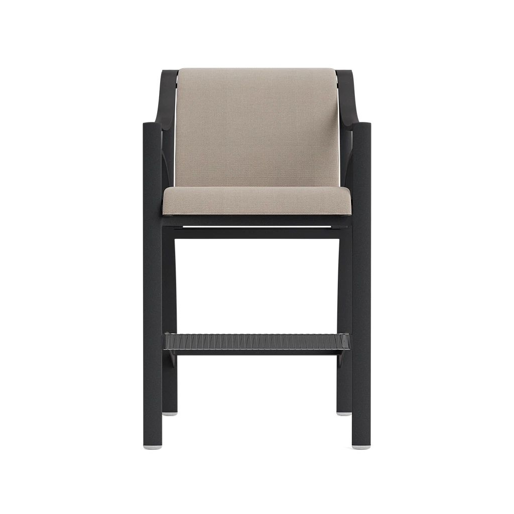 Brown Jordan Pasadena Sling Slope-Arm Barstool