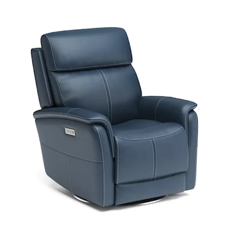 Swivel Recliner with Power Headrest & Lumbar