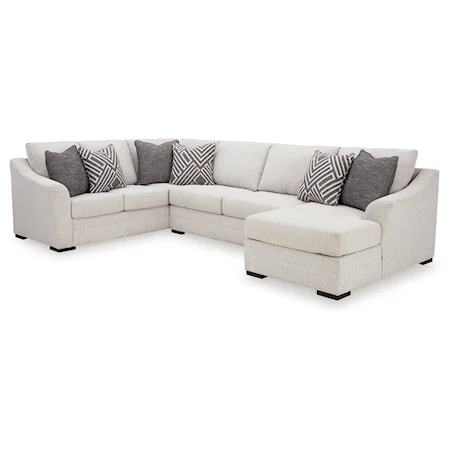 3-Piece Sectional With Chaise in Performance Fabric