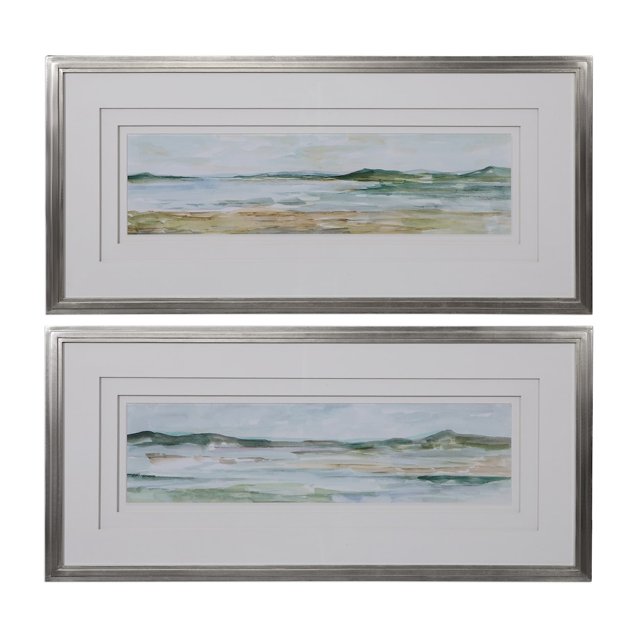 Uttermost Panoramic Seascape Panoramic Seascape Framed Prints Set/2