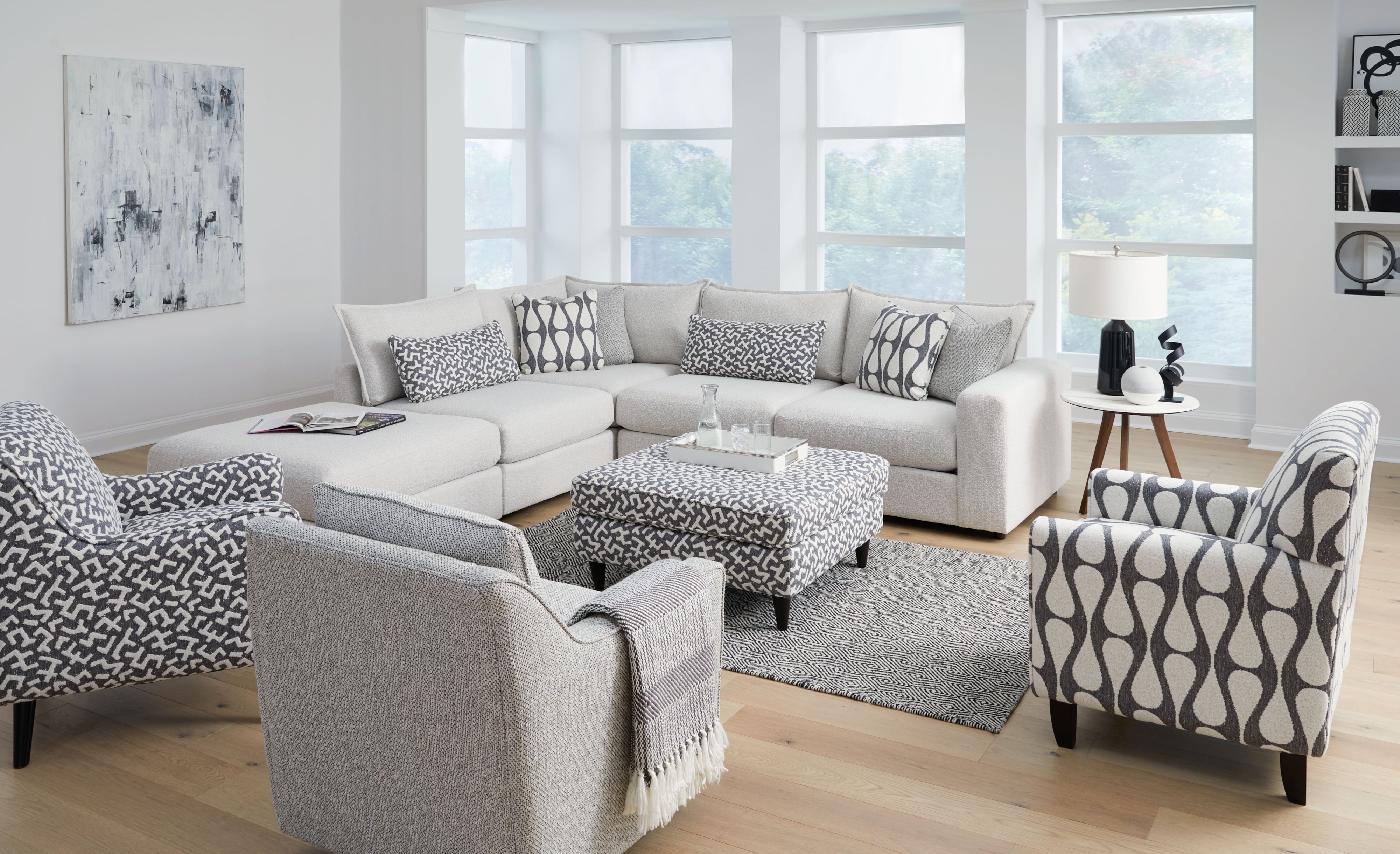Sectional with Ottoman