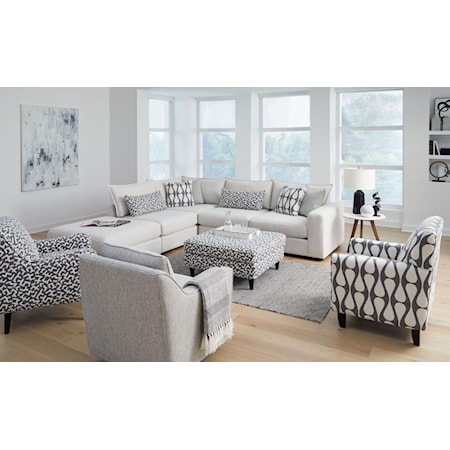 Sectional with Ottoman