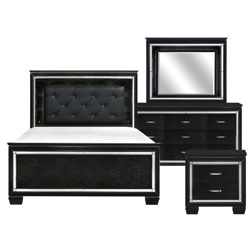 Glam 4-Piece Queen Bedroom Set