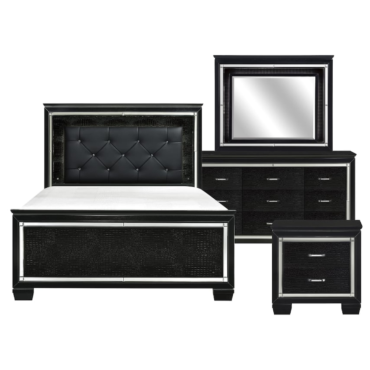 Homelegance Furniture Allura 4-Piece Queen Bedroom Set