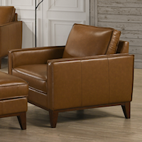 Contemporary Leather Accent Chair