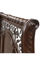 Liberty Furniture Arbor Place Traditional Queen Sleigh Bed with Unique Scrolled Headboard