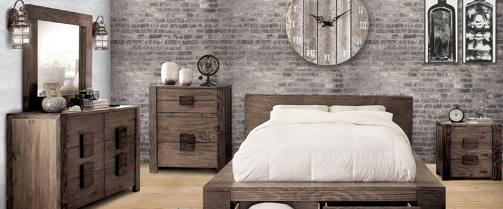 Rustic 5-Piece Queen Bedroom Set