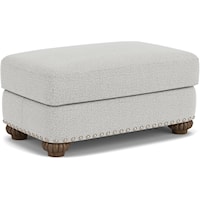 Traditional Ottoman w/ Nailhead Trim