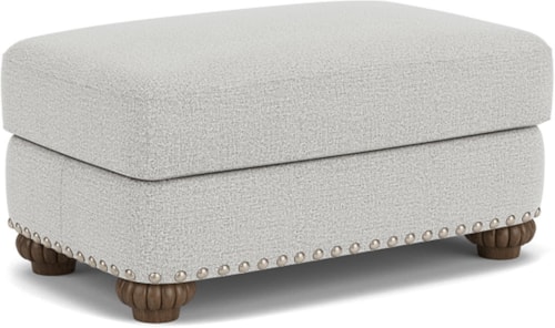 Traditional Ottoman w/ Nailhead Trim
