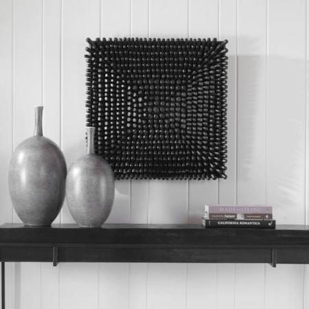 Portside Black Wood Wall Panel