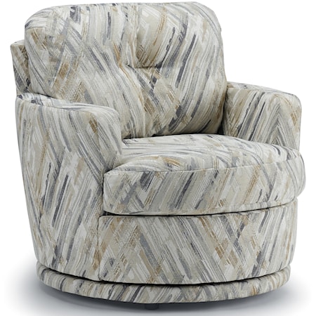 Swivel Chair with Plush Tufted Back