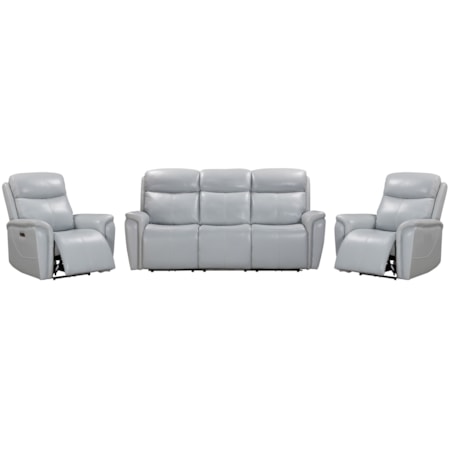 Power Reclining Sofa and Dual Recliners Set