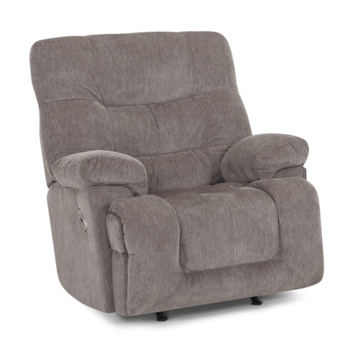 Casual Snuggler Manual Swivel Rocker Recliner with Pillow Arms