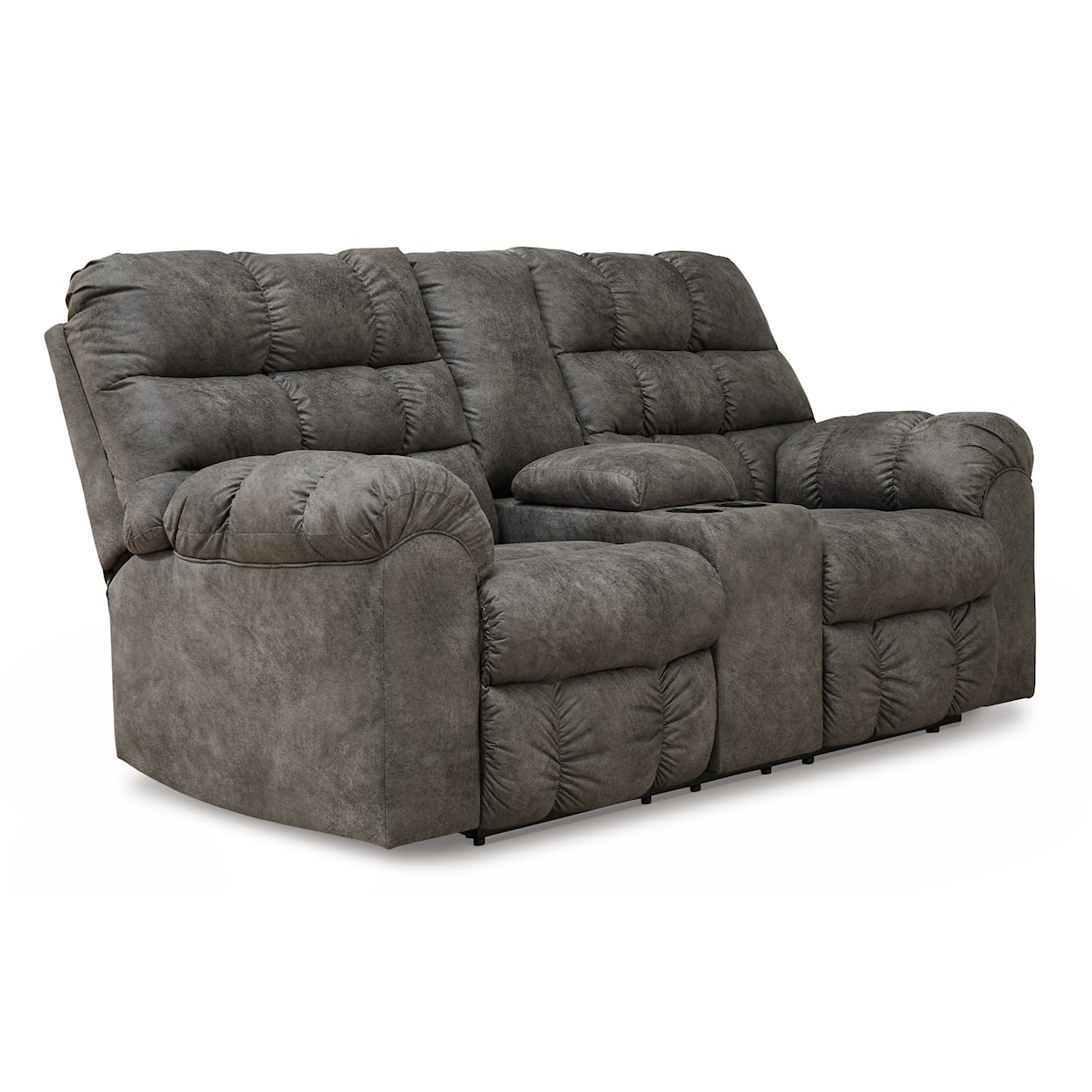 Signature Derwin Reclining Loveseat with Console