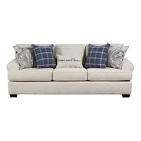 Contemporary Sofa with Rolled Arms