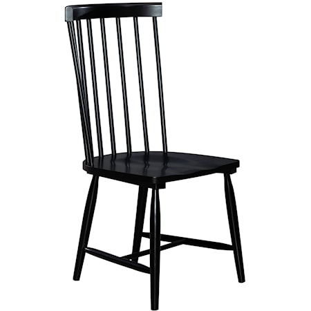 Farmhouse Spindle Back Side Chair with Nylon Chair Glides