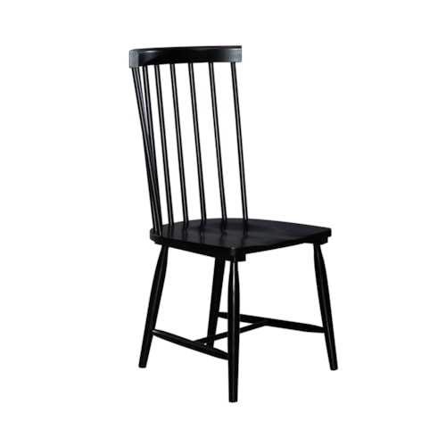 Farmhouse Spindle Back Side Chair with Nylon Chair Glides