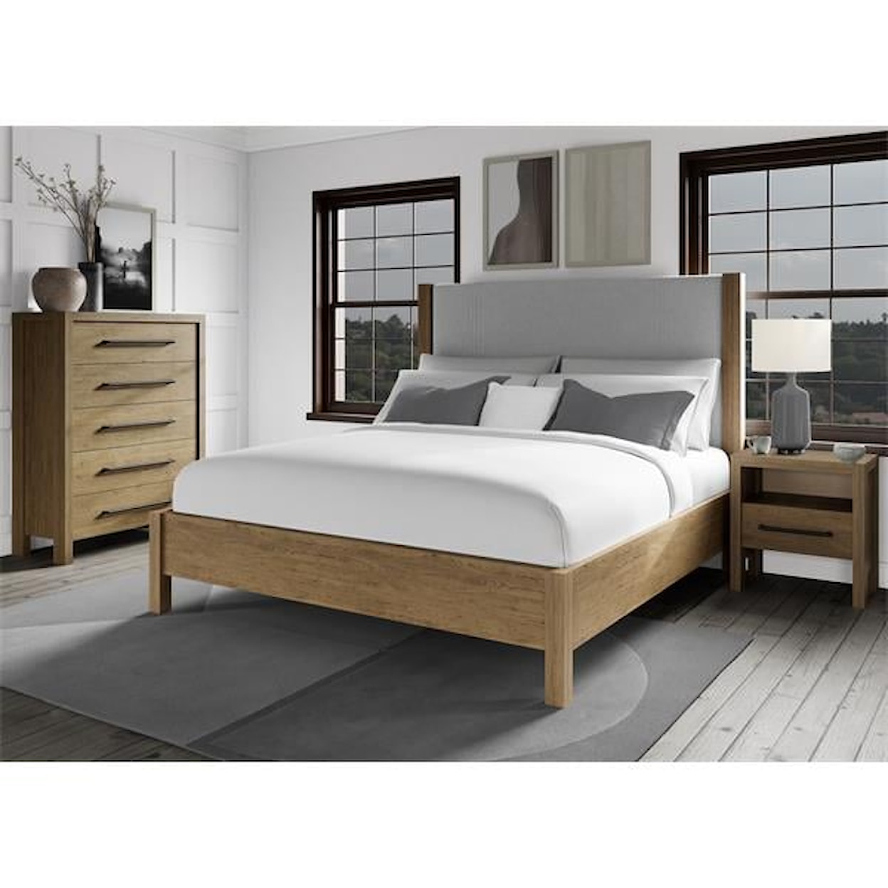 Riverside Furniture Davie Queen Upholstered Bed