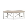 Magnussen Home Heron Cove Dining Curved Bench with Upholstered Seat