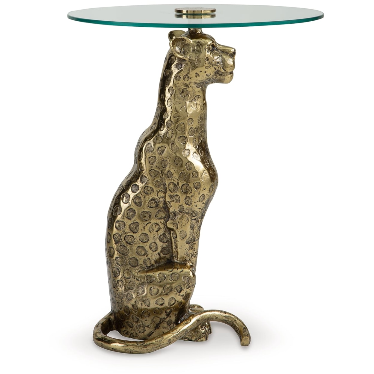 Bleopard Table Signature Design by Ashley Vallain A4000605 Accent Table with Leopard ...