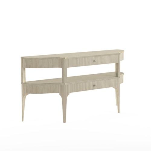 Traditional Sofa/ Media Console Table with Storage Shelf