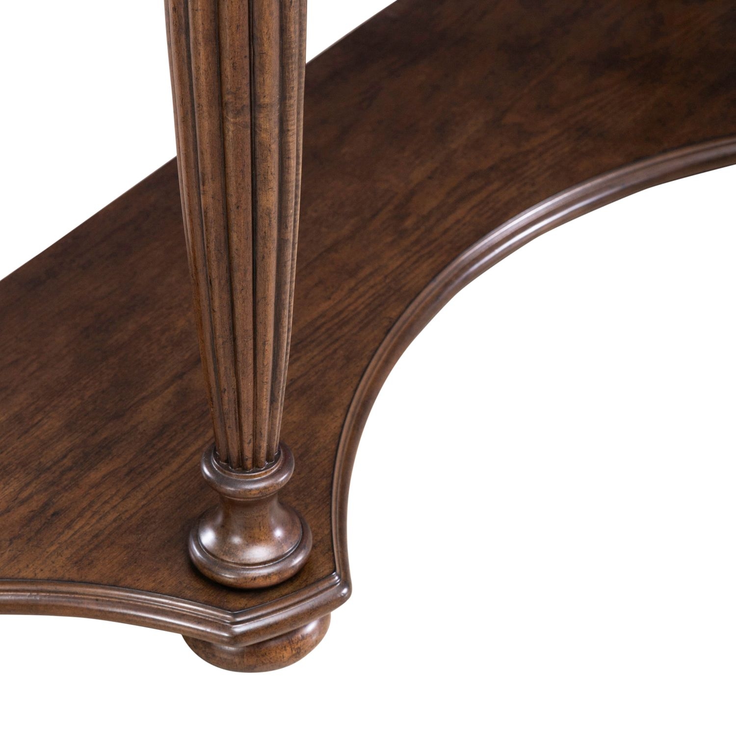 Liberty Furniture Allington Demilune Sofa Table with Reeded Turned Legs