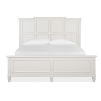 Cottage Style California King Panel Bed