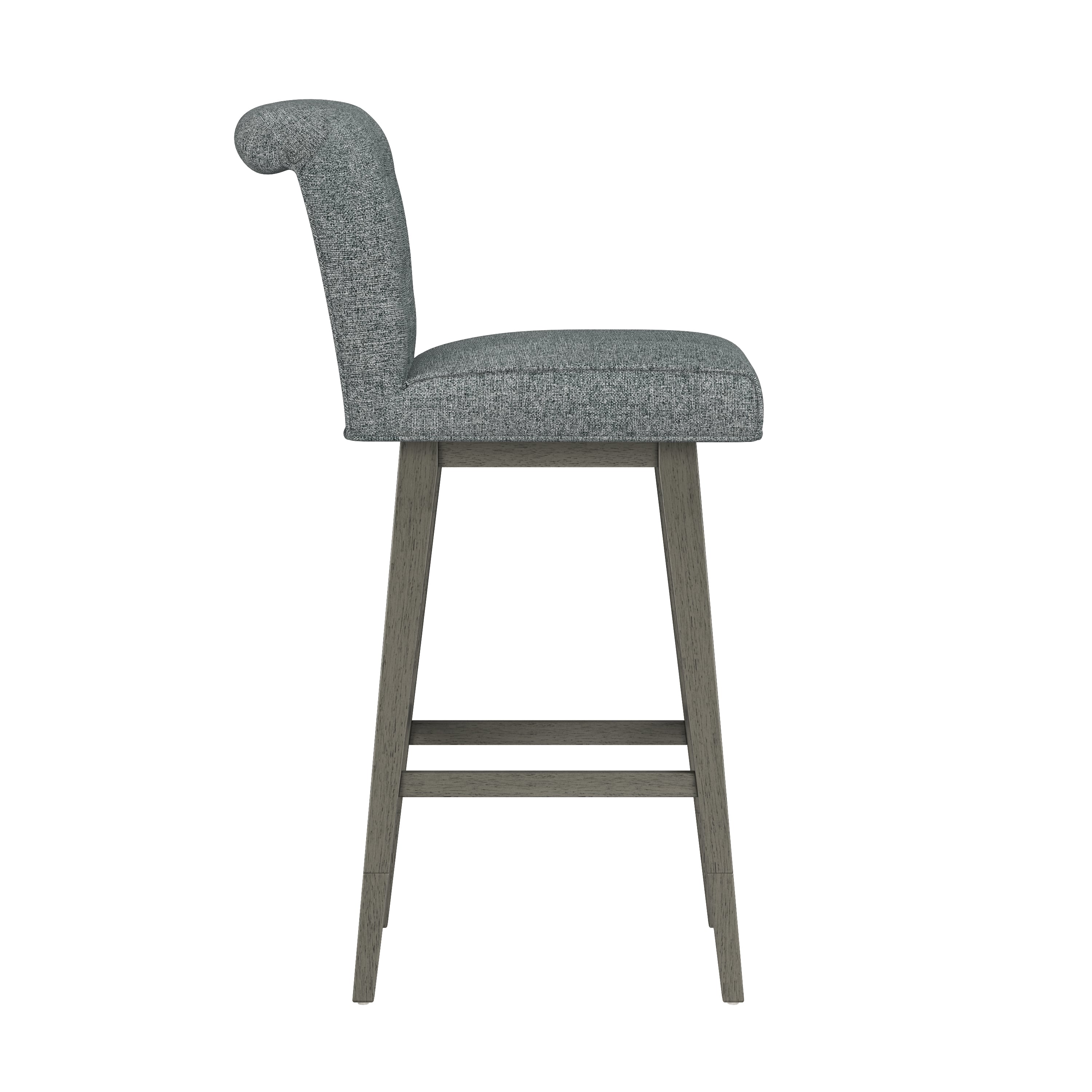 Tufted Adjustable Swivel Stool