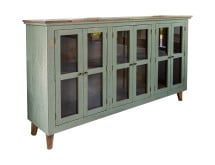 green console table with storage