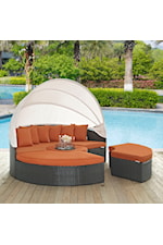 Modway Sojourn 7 Piece Outdoor Patio Sunbrella® Sectional Set - Tuscan