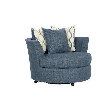 Tampa Contemporary Swivel Chair with Casters