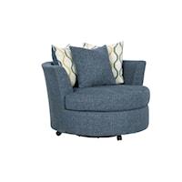 Tampa Contemporary Swivel Chair with Casters